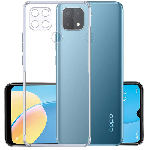 YOFO Silicon Transparent Back Cover for Oppo A15s - Camera Protection with Anti Dust Plug