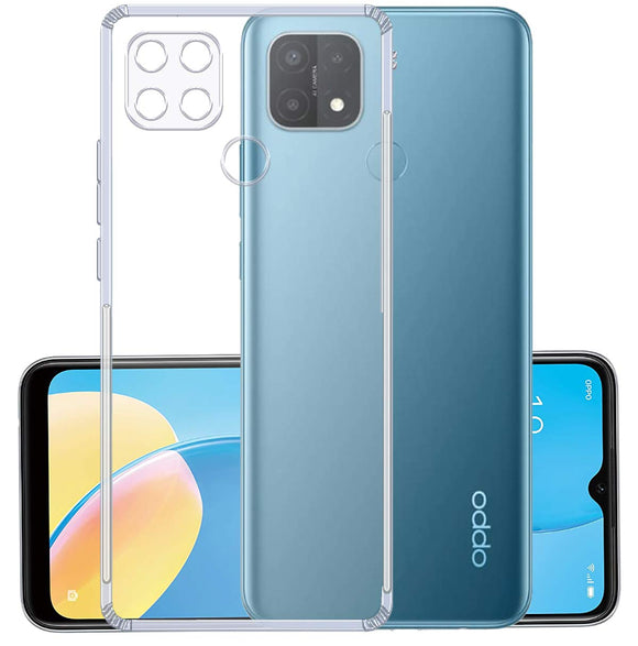 YOFO Silicon Transparent Back Cover for Oppo A15s - Camera Protection with Anti Dust Plug