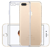 YOFO Silicon Back Cover for iPhone 7 Plus / 8 Plus (Transparent) Camera Protection with Dust Plug