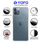 YOFO Back Cover for iPhone 12 , 12Pro (6.1) (Transparent) with Dust Plug & Camera Protection