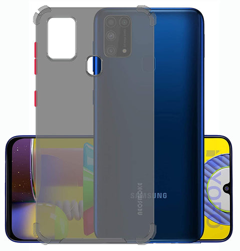 YOFO Silicon Flexible Smooth Matte Back Cover for Samsung M31 / M31 Prime / F41(Smoke)