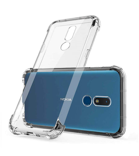 YOFO Shockproof Soft Transparent Back Cover for Nokia C3 -(Transparent)
