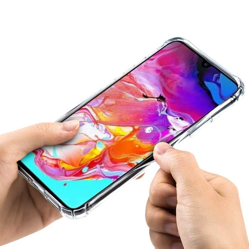YOFO Shockproof Soft Transparent Back Cover for Samsung A70 - (Transparent) Full Protection Case