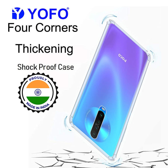 YOFO Back Cover for Poco X2 (Silicone|Transparent |Shockproof)