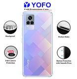 YOFO Back Cover for Vivo Y73 (2021) (Flexible|Silicone|Transparent|Shockproof|Camera Protection)