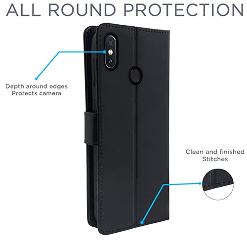 YOFO Flip Leather Magnetic Wallet Back Cover Case for Mi Redmi Note 5 Pro