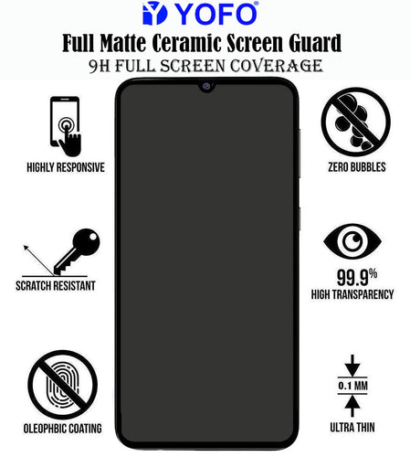 YOFO Mattte Finish Anti-Fingerprint Ceramic Flexible Screen Protector for Samsung M10s / A20 / M21