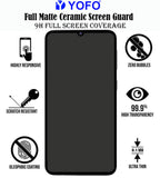 YOFO Mattte Finish Anti-Fingerprint Ceramic Flexible Screen Protector for Samsung M10s / A20 / M21