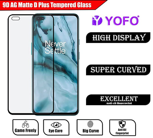 YOFO Full Screen Edge to Edge Matte Finish Tempered Glass for OnePlus Nord (5G)