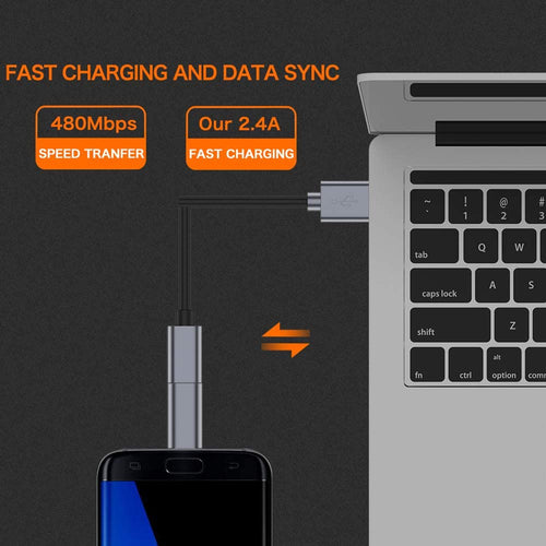 YOFO USB Type C( Female) to Micro USB(Type-B)(Male) Convert Connector Support Charge- Pack Of 1
