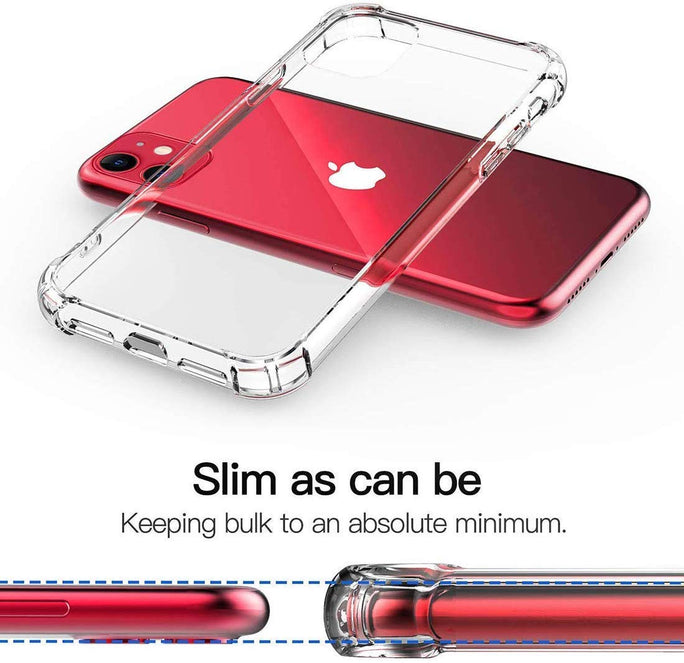 YOFO Shockproof Back Cover for Apple iPhone 11 {6.1 Inch}- (Transparent)
