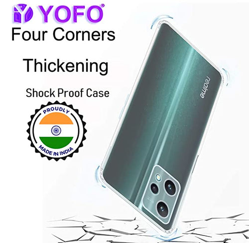 YOFO Back Cover for Realme 9 Pro (5G) (Flexible|Silicone|Transparent|Dust Plug|Camera Protection)