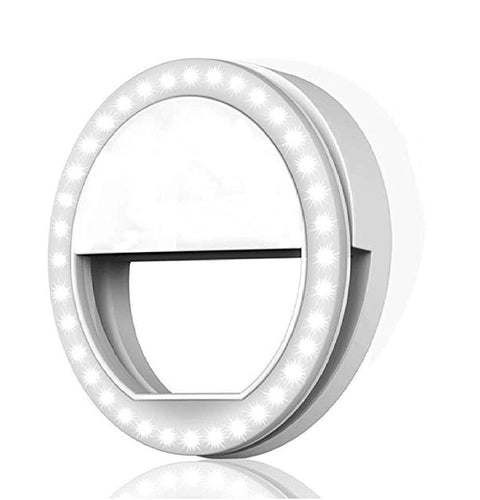 YOFO Rechargeable Selfie Enhancing Portable Ring Light  Compatible with All Devices - Assorted Colour
