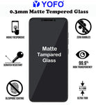 YOFO Matte Finish 100% Tempered Glass for POCO F1 (Matte Finish, Antiglare, ScrachProof)