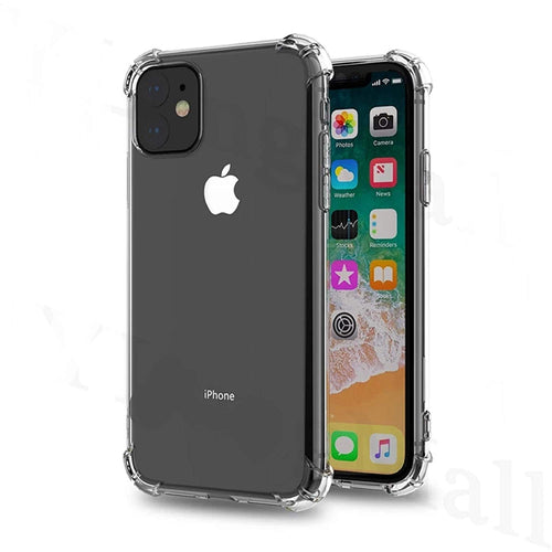 YOFO Shockproof Back Cover for Apple iPhone 11 {6.1 Inch}- (Transparent)