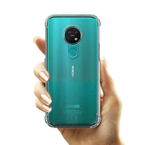 YOFO Silicon Full Protection Back Cover for Nokia 7.2 (Transparent)