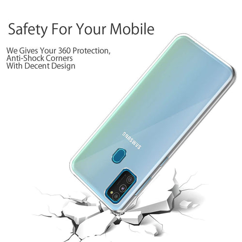 YOFO Shockproof HD Transparent Back Cover for Samsung M30s (Transparent)