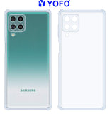 YOFO Silicon Transparent Back Cover for Samsung F62 Shockproof Bumper Corner with Free OTG Adapter