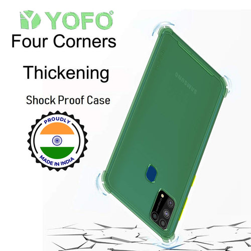 YOFO Silicon Flexible Smooth Matte Back Cover for Samsung M31 / M31 Prime / F41(GREEN)