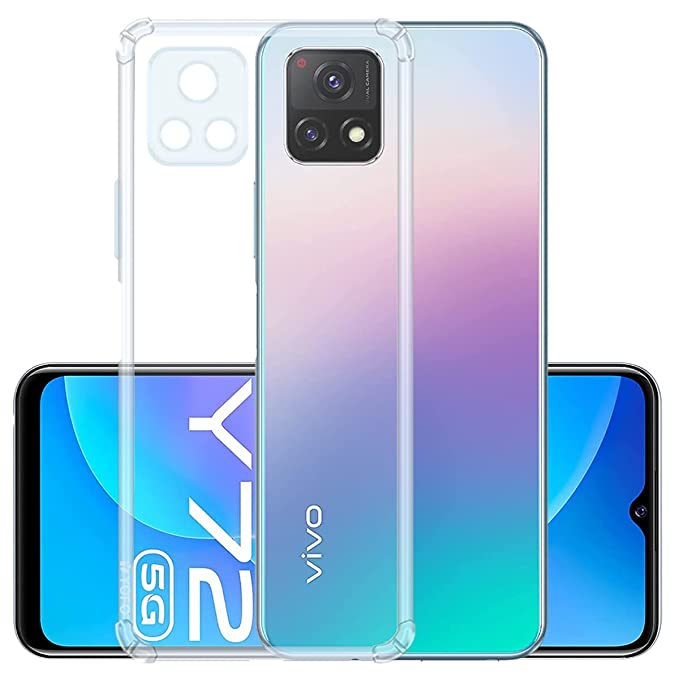 YOFO Back Cover for Vivo Y72 (5G) (Flexible|Silicone|Transparent