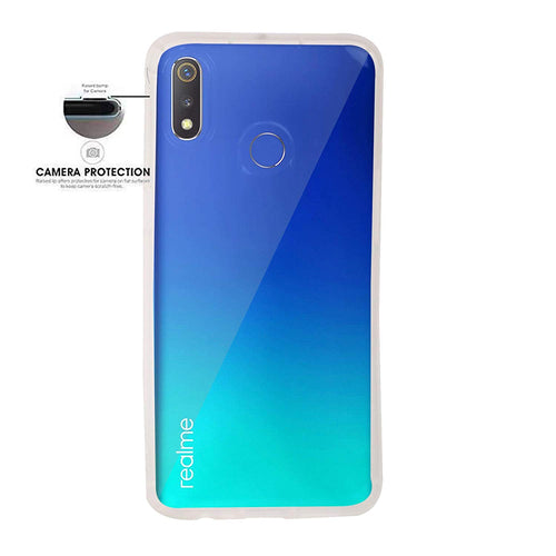 YOFO Rubber Shockproof Soft Transparent Back Cover for REALME 3 Pro - All Sides Protection Case