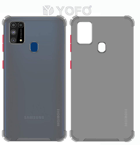 YOFO Silicon Flexible Smooth Matte Back Cover for Samsung M31 / M31 Prime / F41(Smoke)