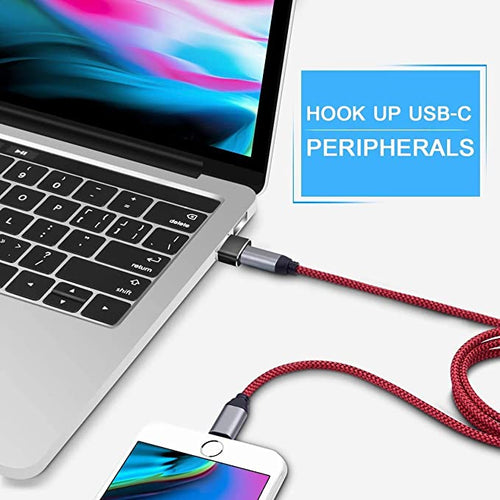 USB A Male to Type C Female Charging Adapter, USB C to USB A Connectors (Assorted Color)