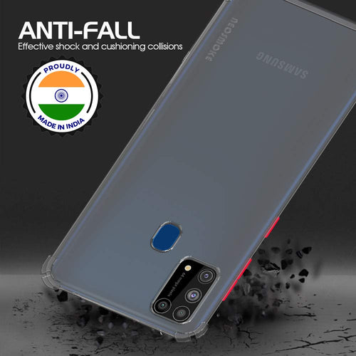 YOFO Silicon Flexible Smooth Matte Back Cover for Samsung M31 / M31 Prime / F41(Smoke)