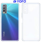 YOFO Silicon Transparent Back Cover for Vivo Y20 / Vivo Y20A / Vivo Y20i / Vivo Y20G / Vivo Y12s Shockproof Bumper Corner, Ultimate Protection with Free OTG Adapter