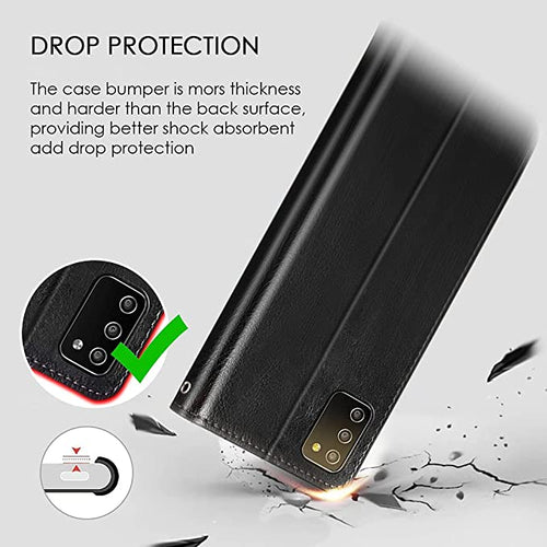 YOFO Flip Leather Magnetic Wallet Back Cover Case for Mi Redmi 9 Prime