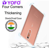 YOFO Back Cover for Nokia 5.1 (Flexible|Silicone|Transparent|Camera Protection)
