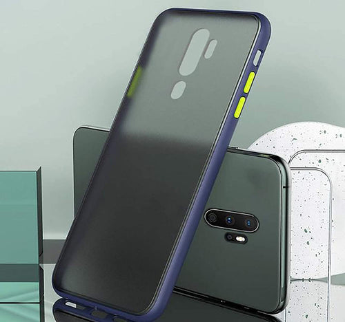 YOFO Matte Finish Smoke Back Cover with Full Camera Lens Protection for Oppo A9(2020)