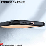 YOFO Mi Redmi Note 10 Pro / Note 10 Pro Max Clear Back Case, [Military Grade Protection] Shock Proof Slim Hybrid Bumper Cover (Black)