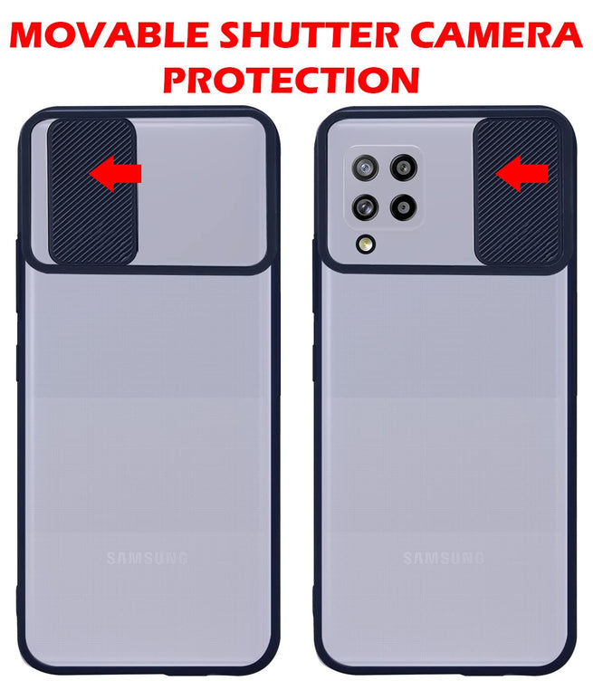 YOFO Camera Shutter Back Cover For Samsung Galaxy M42 (5G) With Free OTG Adapter