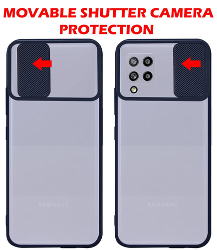 YOFO Camera Shutter Back Cover For Samsung Galaxy M42 (5G) With Mobile Stand