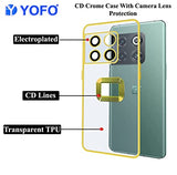 YOFO Electroplated Logo View Back Cover for OnePlus 10T (Transparent|Chrome|TPU+Polycarbonate)