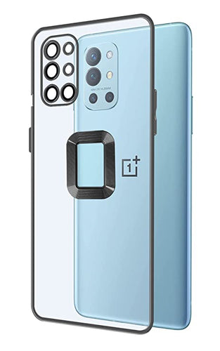 YOFO Electroplated Logo View Back Cover Case for OnePlus 9R/8T (Transparent|Chrome|TPU+Poly Carbonate)