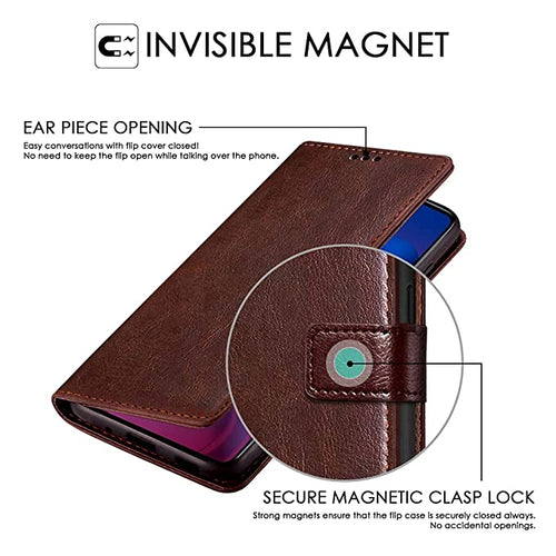 YOFO Flip Leather Magnetic Wallet Back Cover Case for Mi Redmi Note 6 Pro