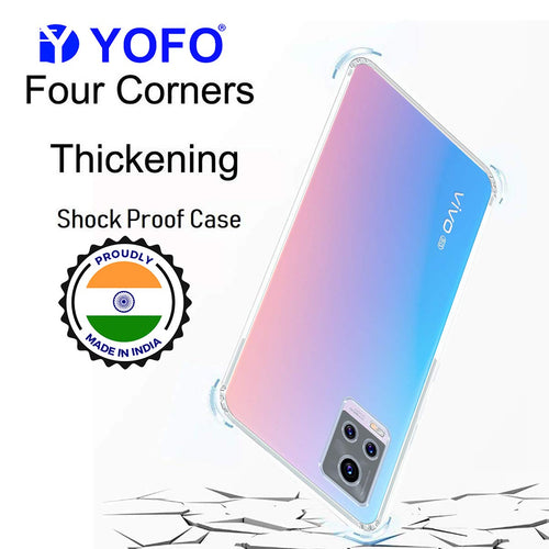 YOFO Silicon Transparent Back Cover for Vivo V20 Pro - Camera Protection with Anti Dust Plug