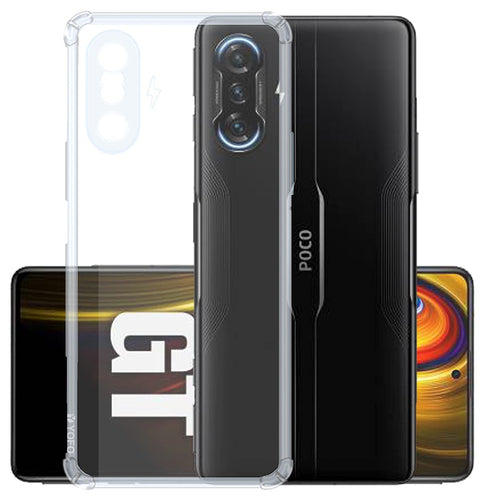 YOFO Back Cover for Poco F3 GT (5G)(Flexible|Silicone|Transparent|Camera Protection Grip)