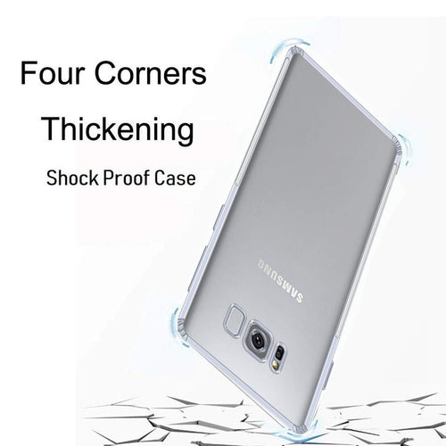 YOFO Silicon Back Cover for Samsung S8 (Transparent) Camera Protection with Dust Plug