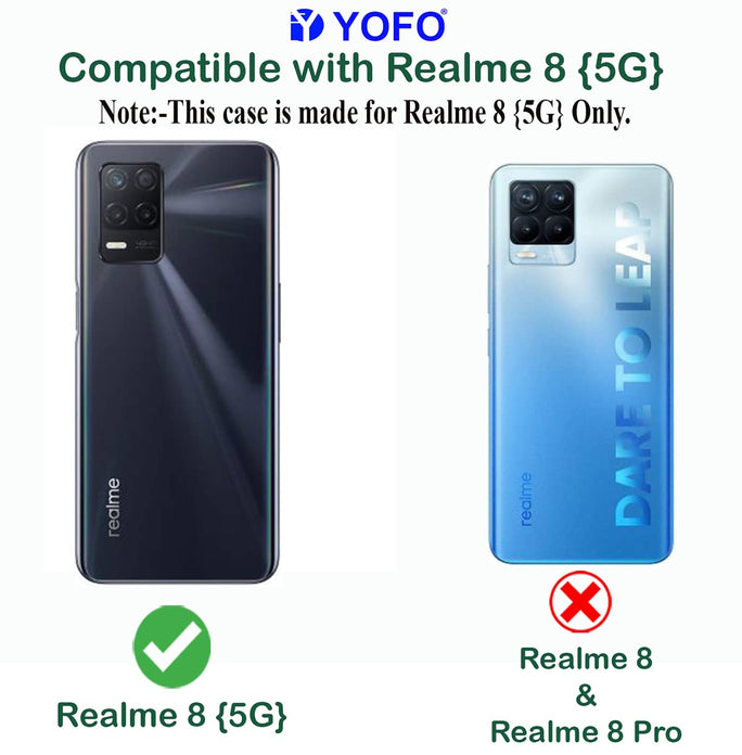 YOFO Back Cover for Realme 8 (5G) / Realme Narzo 30(5G) (Flexible|Silicone|Transparent|Camera Protection|DustPlug)