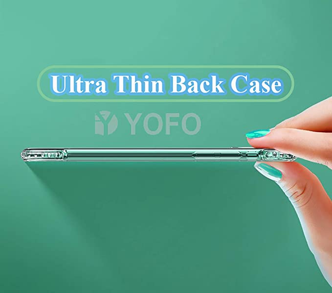 YOFO Back Cover for Vivo Y1s (Flexible|Silicone|Transparent|Dust Plug|Camera Protection)