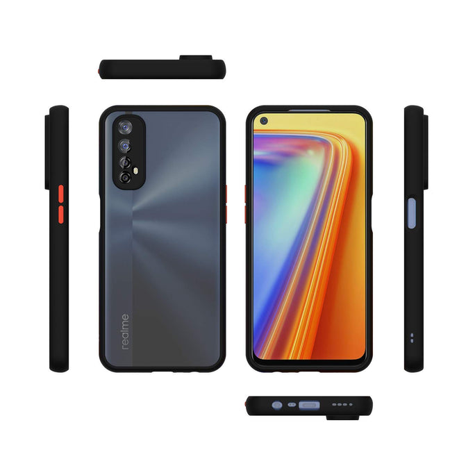 YOFO Matte Finish Smoke Back Cover with Full Camera Lens Protection for Realme 7
