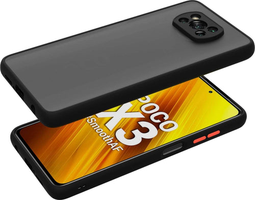 YOFO Matte Finish Smoke Back Cover with Full Camera Lens Protection for Poco X3