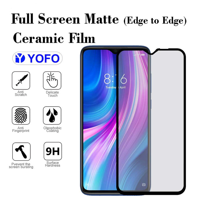 YOFO Mattte Finish Anti-Fingerprint Ceramic Flexible Screen Protector for Redmi Note 8Pro