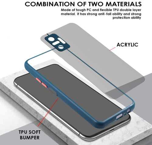 YOFO Matte Finish Smoke Back Cover With Camera Lens Protection for Mi Redmi Note 10 (4G)