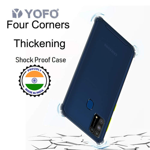 YOFO Silicon Flexible Smooth Matte Back Cover for Samsung M31 / M31 Prime / F41(Blue)