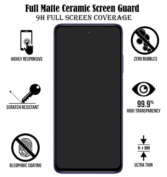 YOFO Combo for Mi 10i Transparent Back Cover + Full Matte Screen Guard with Free OTG Adapter