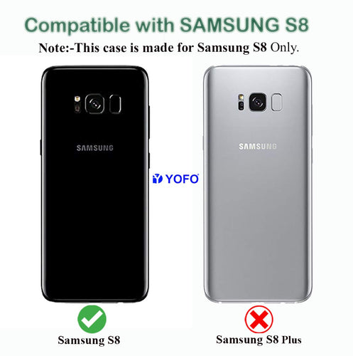 YOFO Silicon Back Cover for Samsung S8 (Transparent) Camera Protection with Dust Plug